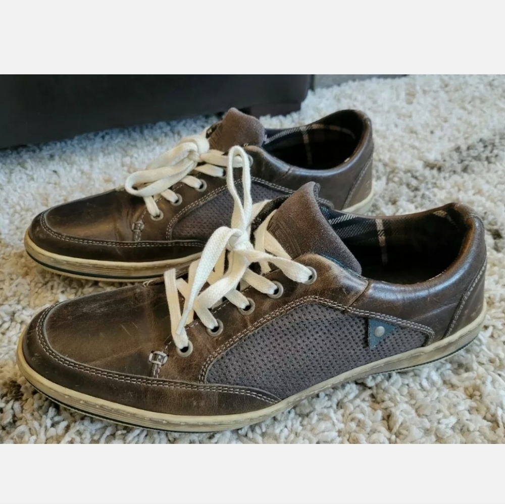 Sacha Shoes Sneakers Size 10 US 43 EU Brown and White Mens